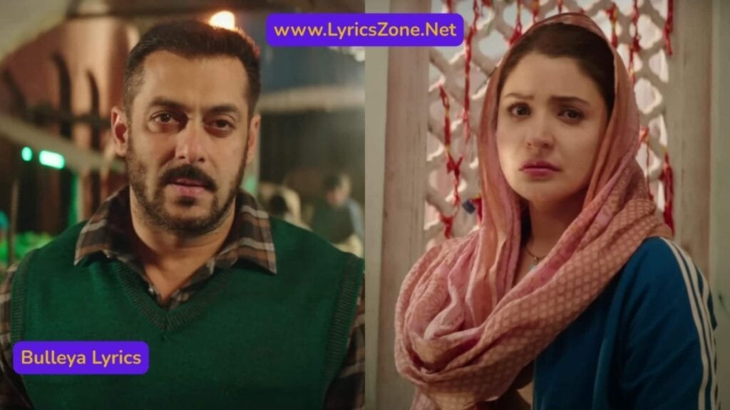 Bulleya Lyrics poster from Sultan (2016) showing Salman Khan and Anushka Sharma, highlighting their powerful chemistry and emotion that beautifully portrays the soulful, Sufi-inspired essence of the song.